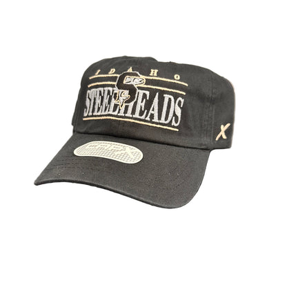 IDAHO STEELHEADS RETRO FIT DAD CAP, BLACK
