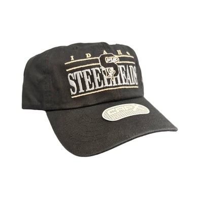 IDAHO STEELHEADS RETRO FIT DAD CAP, BLACK