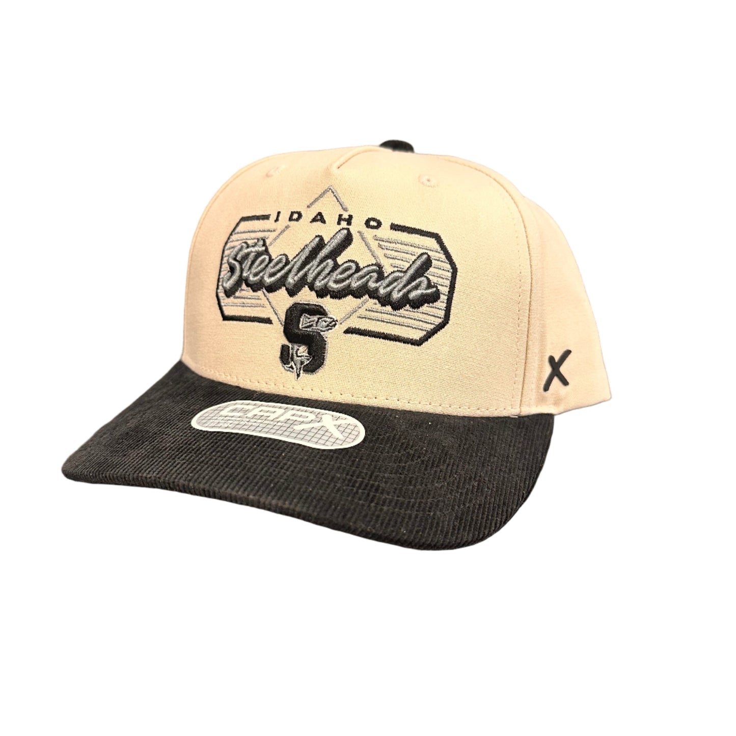 IDAHO STEELHEADS REVIVE CANVAS SNAPBACK HAT, NATURAL/BLACK