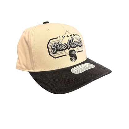IDAHO STEELHEADS REVIVE CANVAS SNAPBACK HAT, NATURAL/BLACK