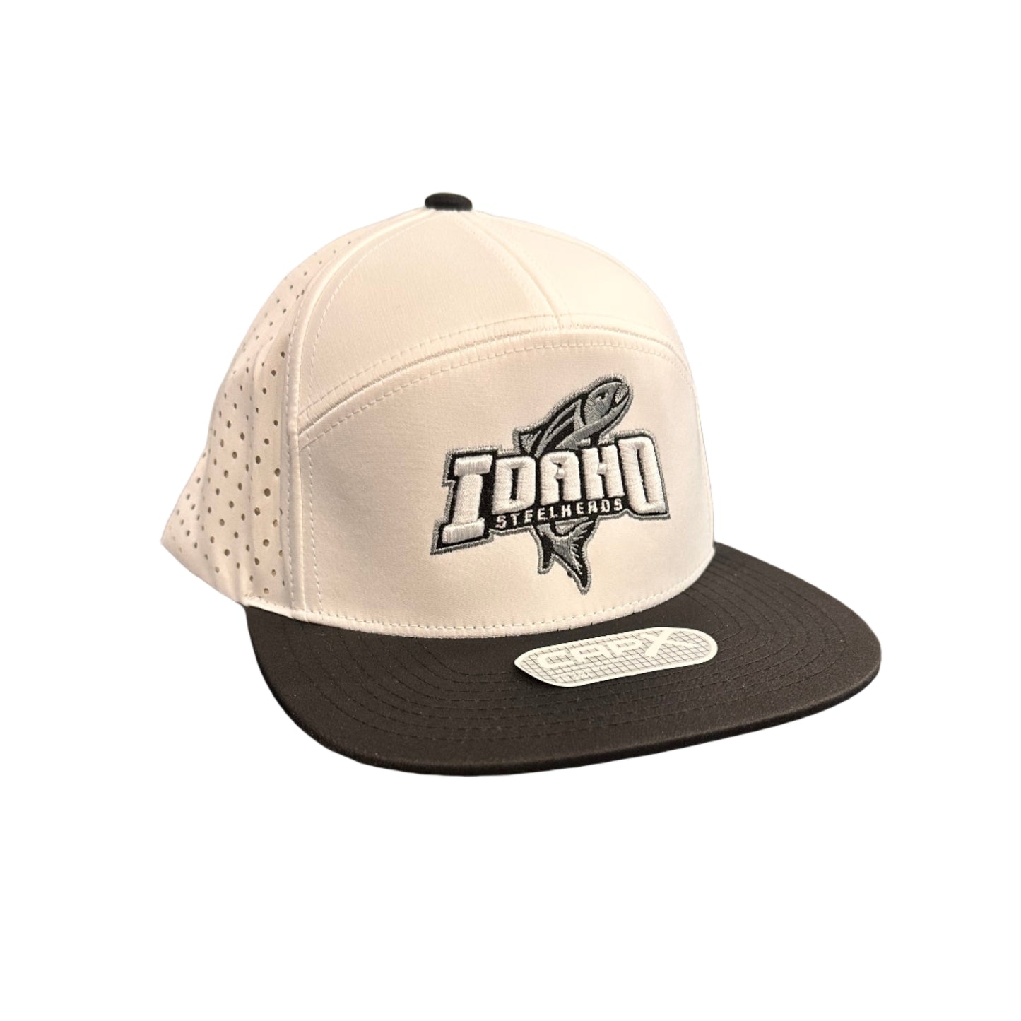 IDAHO STEELHEADS SURGE SNAPBACK HAT, WHITE/BLACK