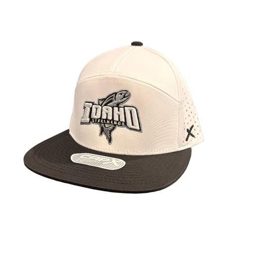 IDAHO STEELHEADS SURGE SNAPBACK HAT, WHITE/BLACK