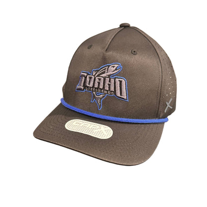 IDAHO STEELHEADS CIRCUIT EDGE SNAPBACK HAT, BLACK/ROYAL