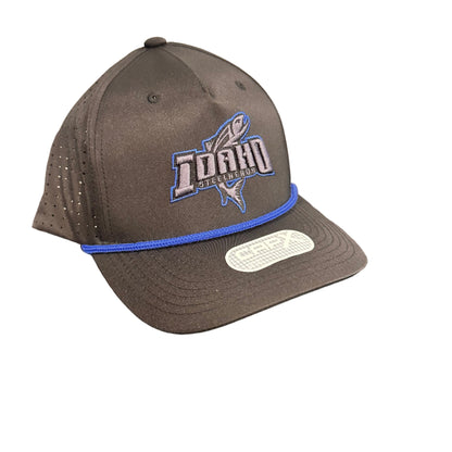 IDAHO STEELHEADS CIRCUIT EDGE SNAPBACK HAT, BLACK/ROYAL