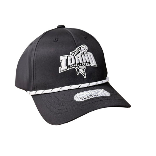 IDAHO STEELHEADS YOUTH ROOKIE ROPE HAT, BLACK