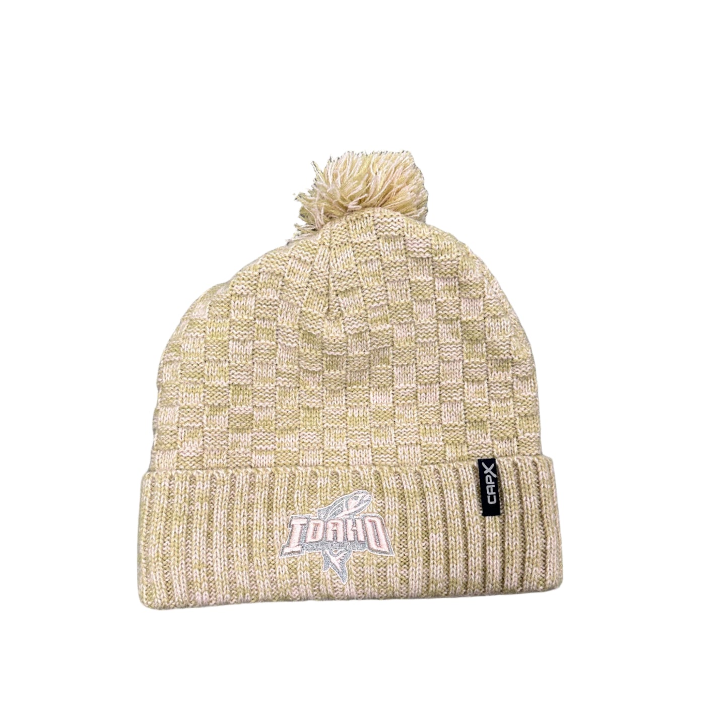 IDAHO STEELHEADS WOMEN'S APRES KNIT HAT, PINK/IVORY