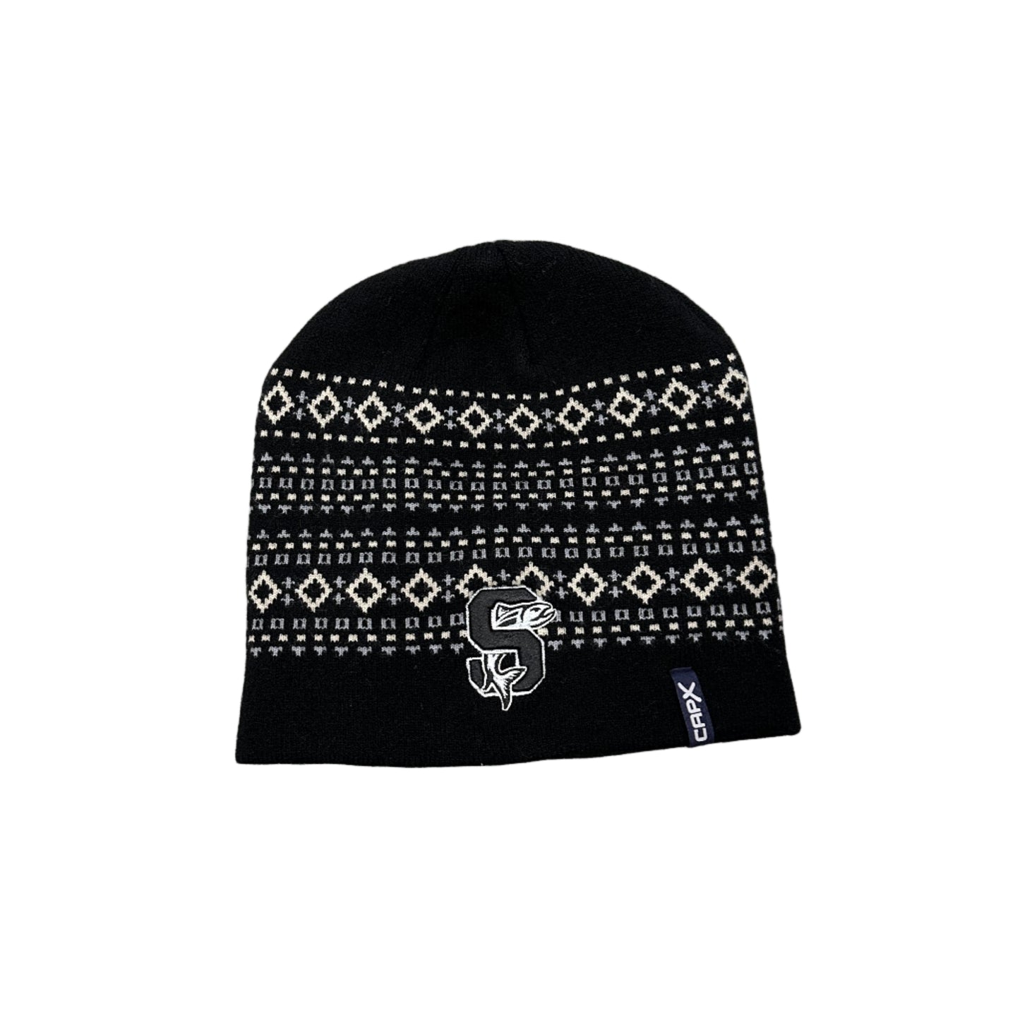 IDAHO STEELHEADS BUNKHOUSE KNIT HAT, STONE/LIGHT GREY