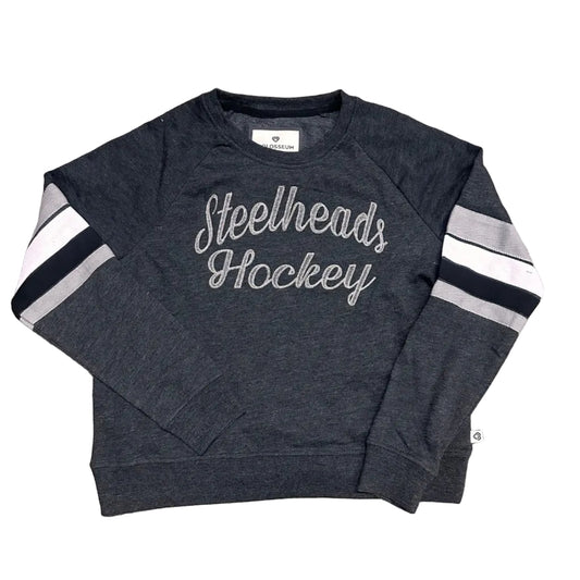 IDAHO STEELHEADS WOMEN'S POPPY SCOOP NECK , BLACK