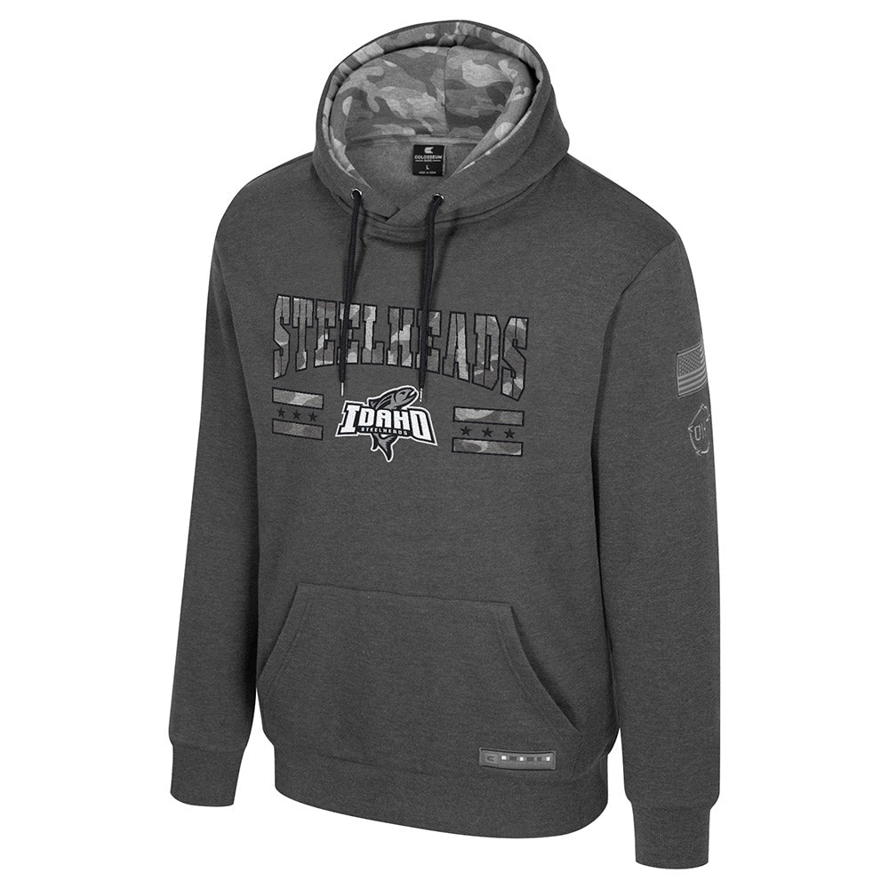 IDAHO STEELHEADS MEN'S OHT SQUAD HOODIE, SAGE CAMO/CHARCOAL