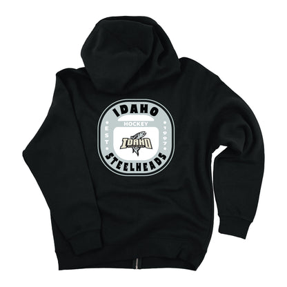 IDAHO STEELHEADS CAMPUS CREST F/Z HOODIE, BLACK