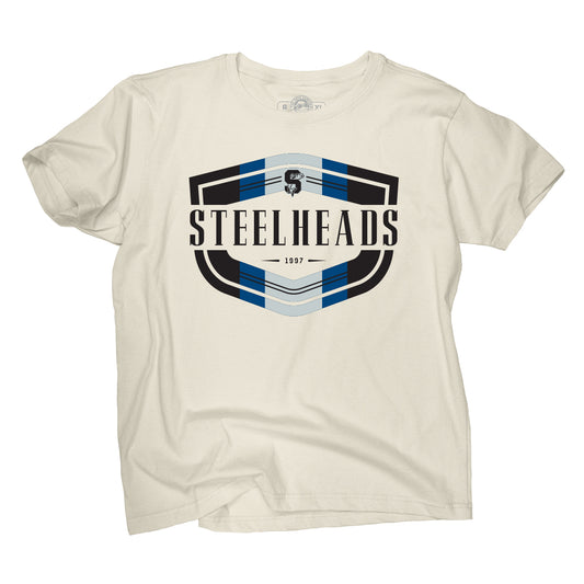 IDAHO STEELHEADS TARTAN TEE, NATURAL