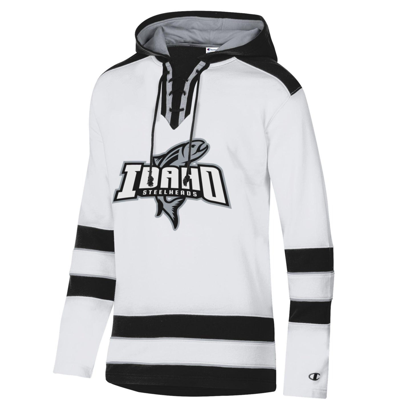 IDAHO STEELHEADS HOCKEY HOODIE, WHITE/BLACK