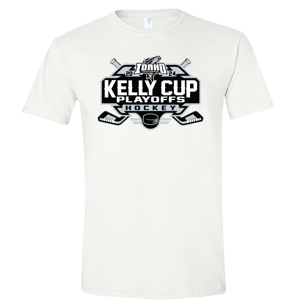 2024 KELLY CUP PLAYOFFS CROSS STICKS TEE, WHITE