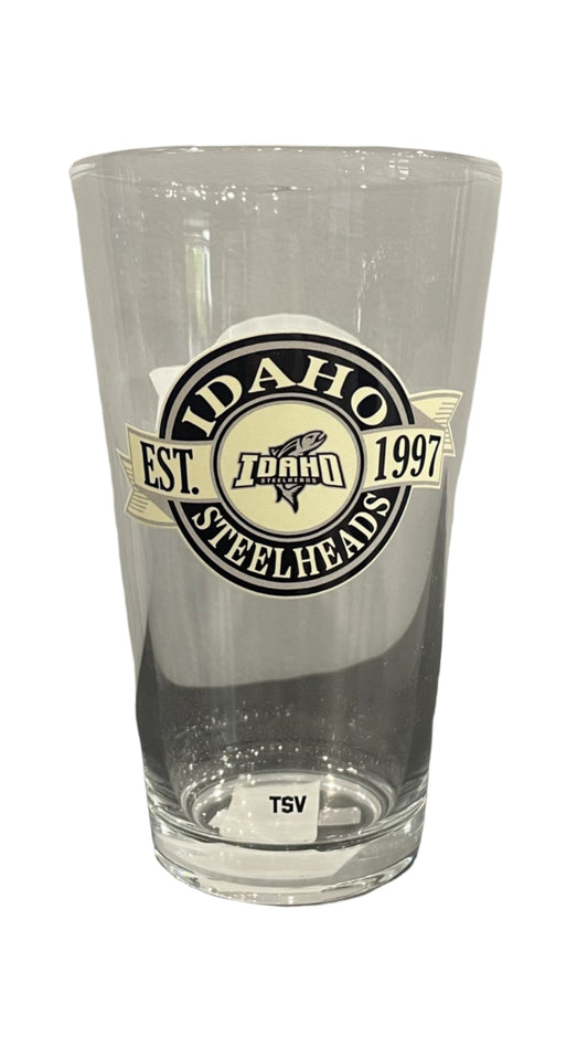 IDAHO STEELHEADS BANNER PINT GLASS