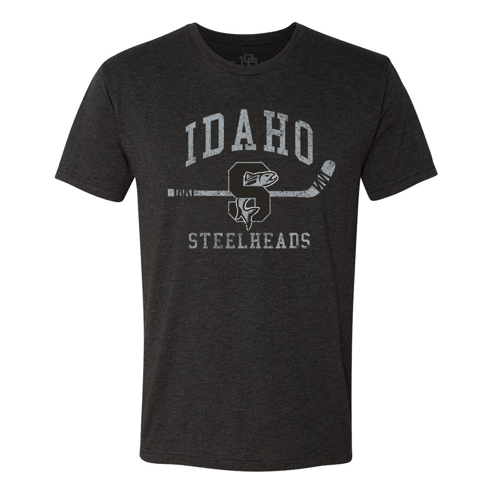IDAHO STEELHEADS MEN'S ARCH STICK TEE, BLACK