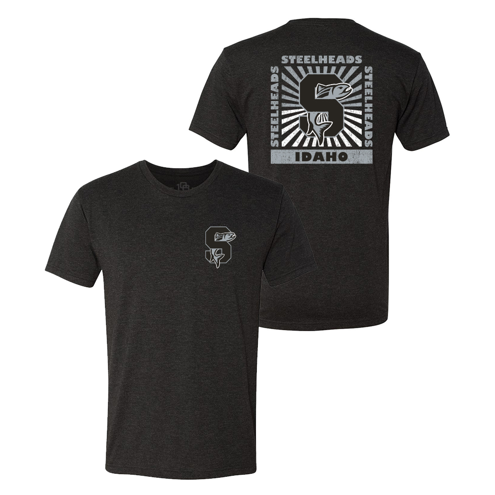 IDAHO STEELHEADS MEN'S SUNSPOT TEE, BLACK