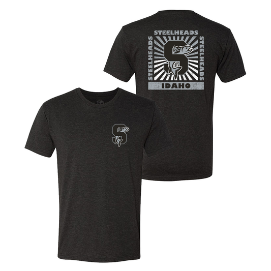 IDAHO STEELHEADS MEN'S SUNSPOT TEE, BLACK